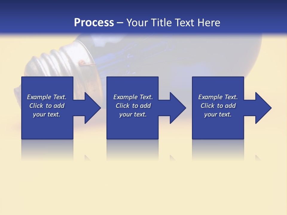 A Light Bulb On A Yellow And Blue Background PowerPoint Template