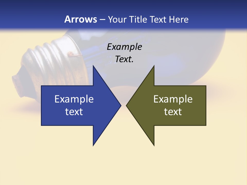 A Light Bulb On A Yellow And Blue Background PowerPoint Template