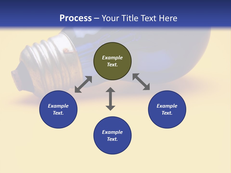 A Light Bulb On A Yellow And Blue Background PowerPoint Template