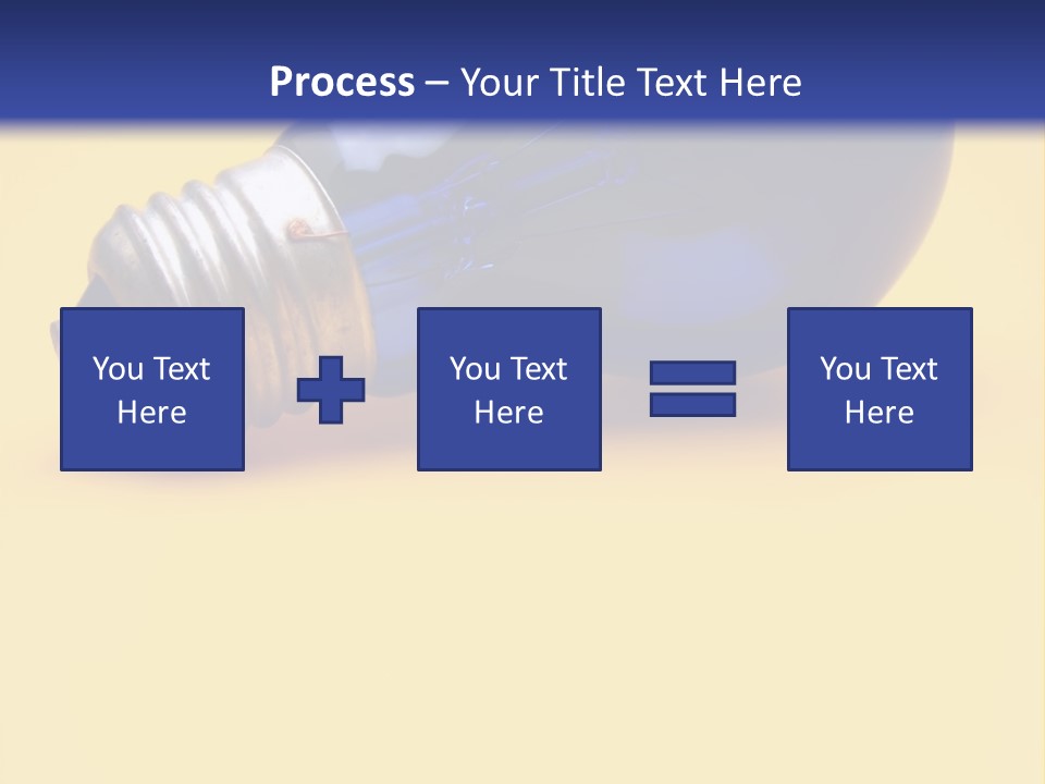 A Light Bulb On A Yellow And Blue Background PowerPoint Template