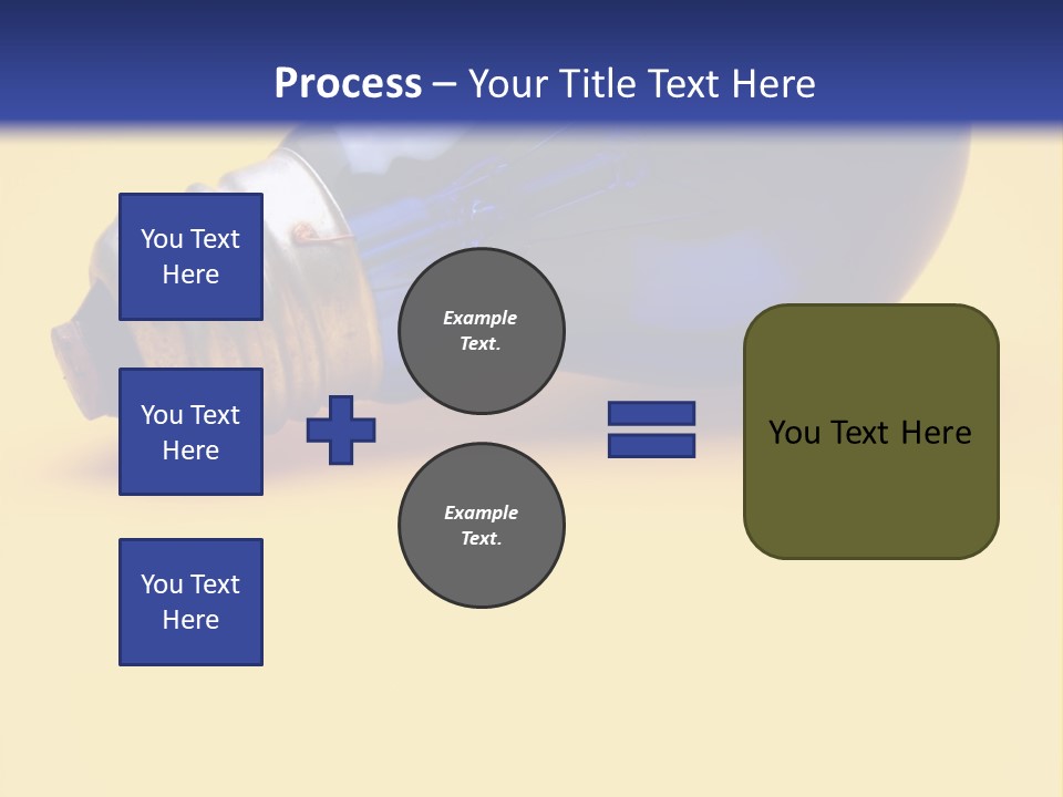 A Light Bulb On A Yellow And Blue Background PowerPoint Template