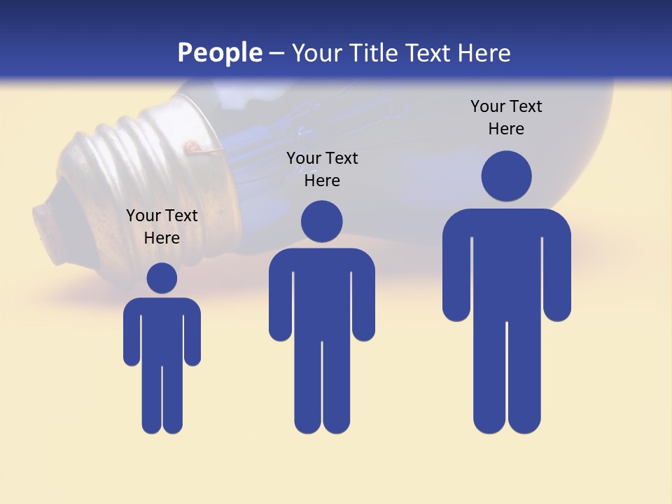 A Light Bulb On A Yellow And Blue Background PowerPoint Template