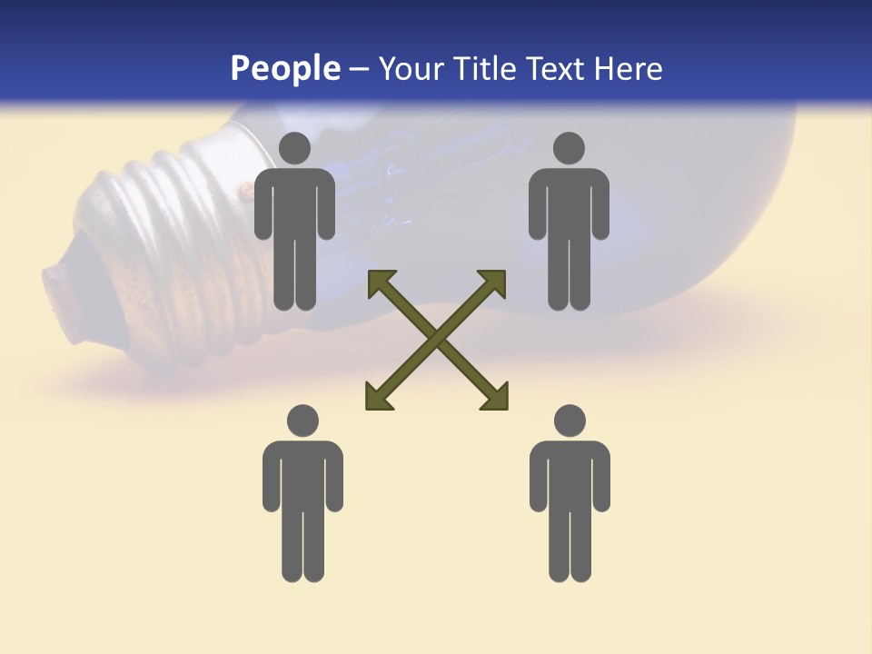 A Light Bulb On A Yellow And Blue Background PowerPoint Template