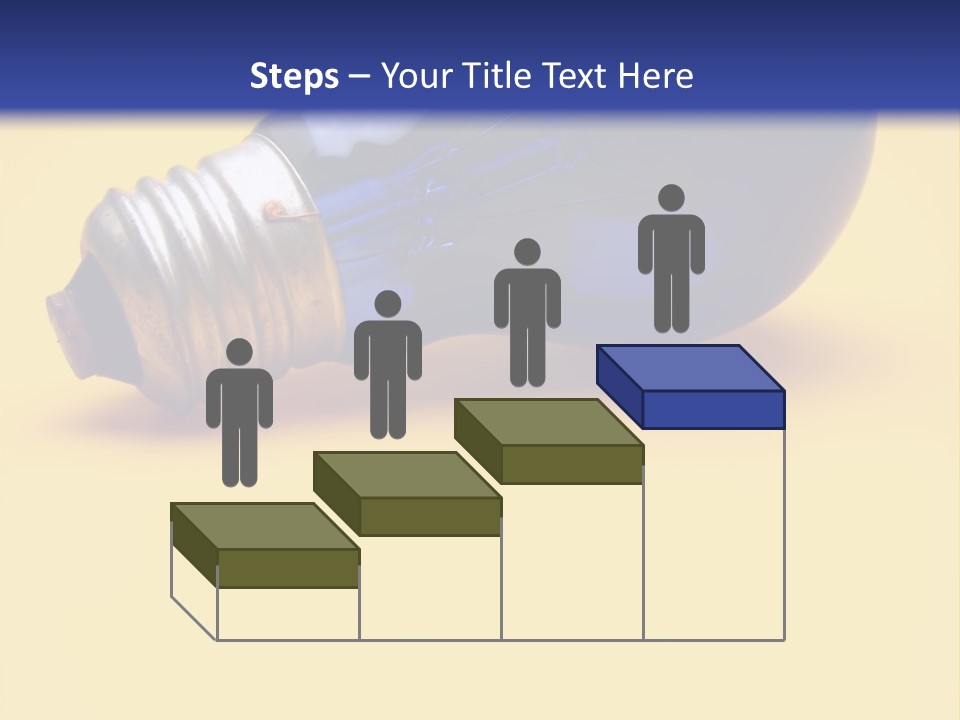 A Light Bulb On A Yellow And Blue Background PowerPoint Template