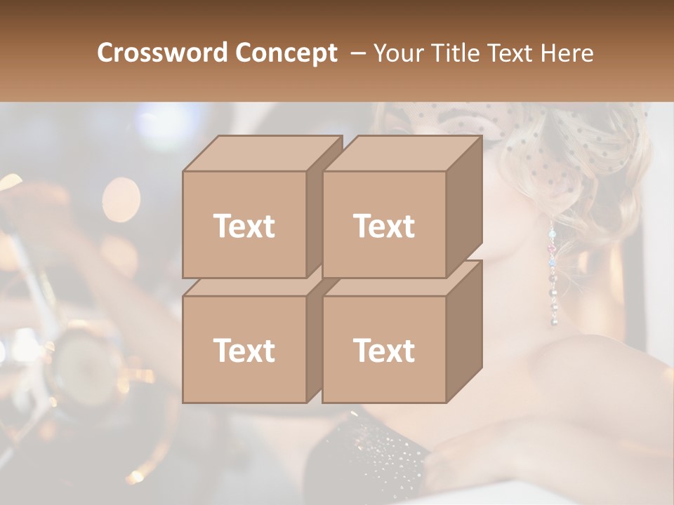 A Woman In A Black Dress Sitting In A Car PowerPoint Template