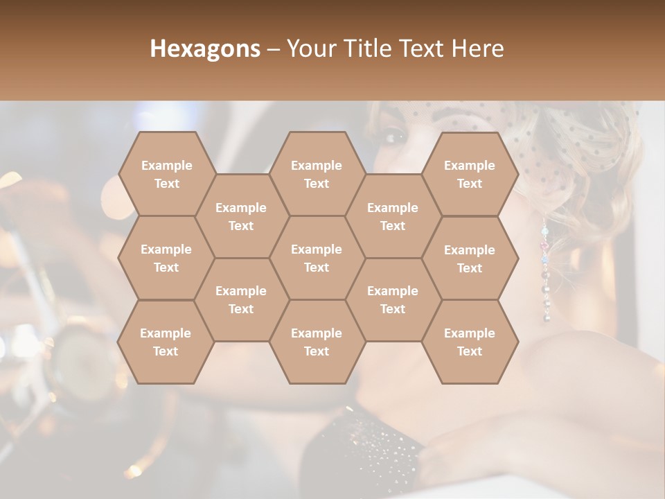 A Woman In A Black Dress Sitting In A Car PowerPoint Template