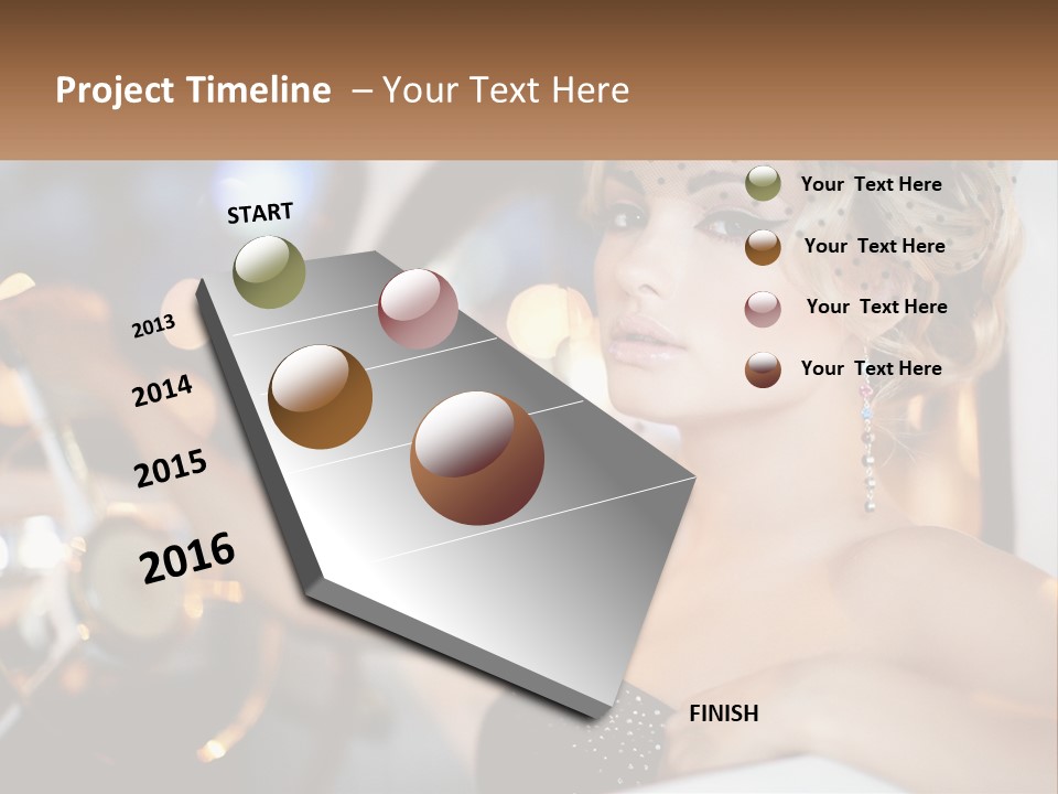 A Woman In A Black Dress Sitting In A Car PowerPoint Template