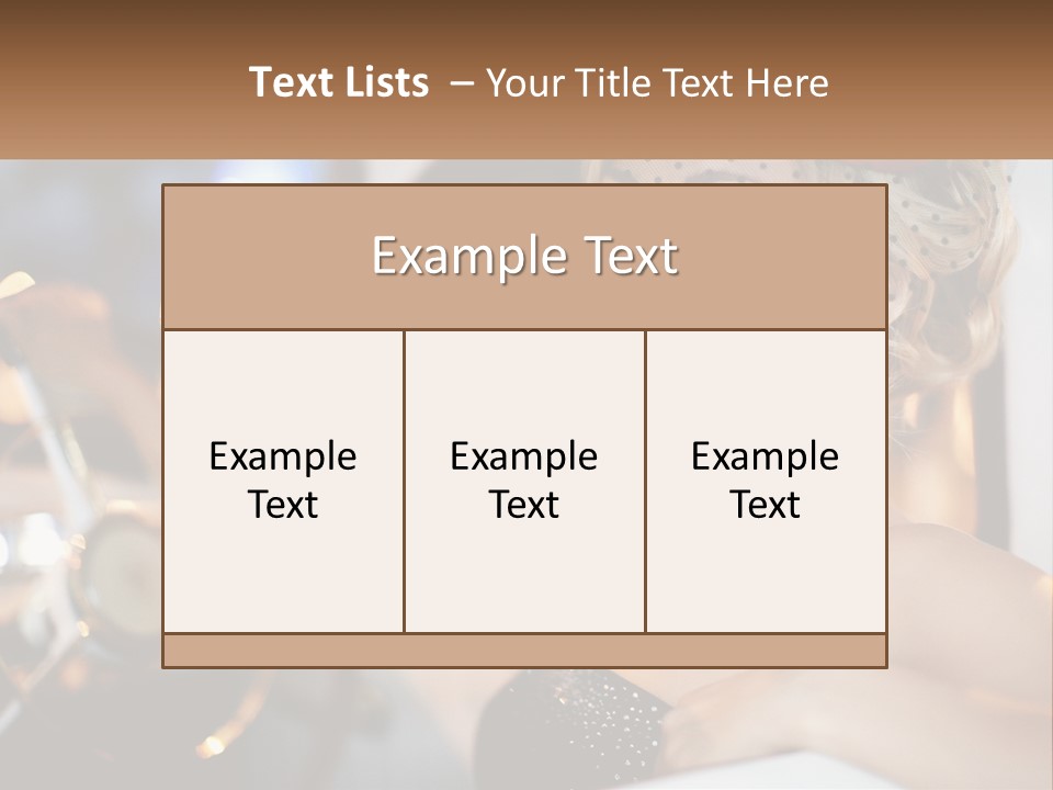A Woman In A Black Dress Sitting In A Car PowerPoint Template