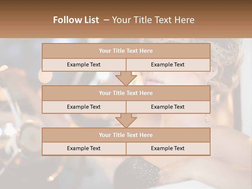 A Woman In A Black Dress Sitting In A Car PowerPoint Template