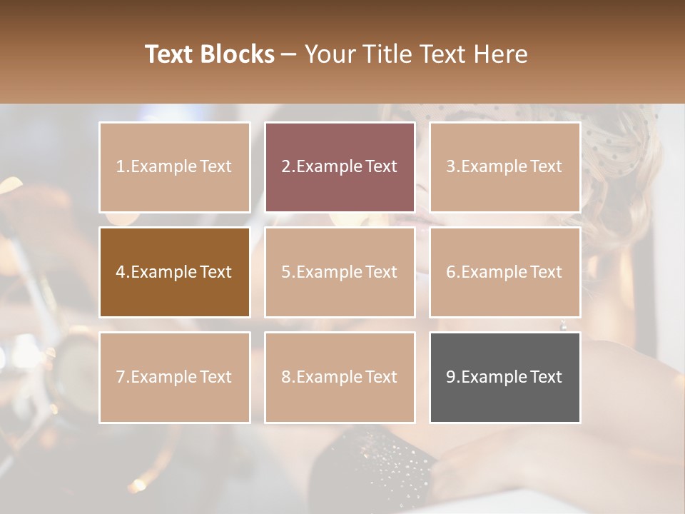 A Woman In A Black Dress Sitting In A Car PowerPoint Template