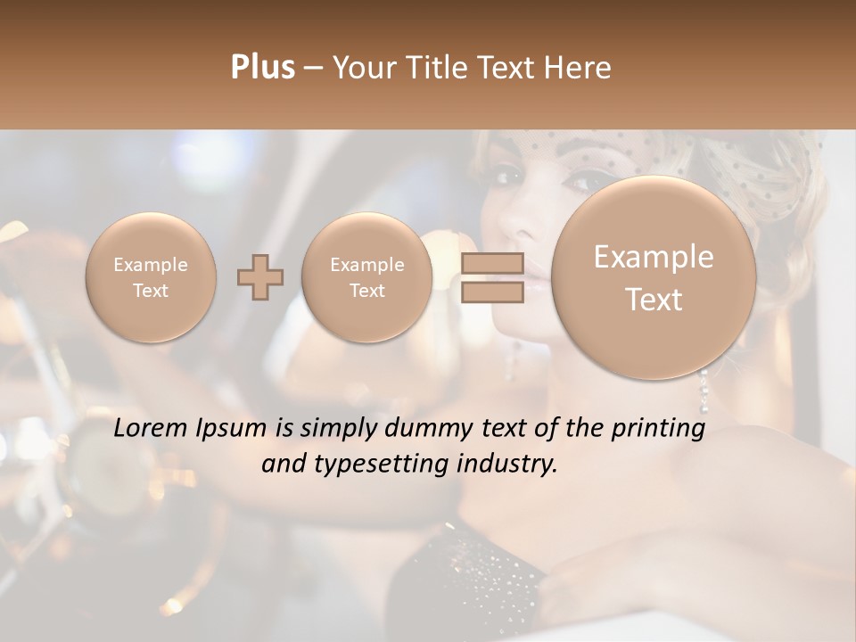 A Woman In A Black Dress Sitting In A Car PowerPoint Template