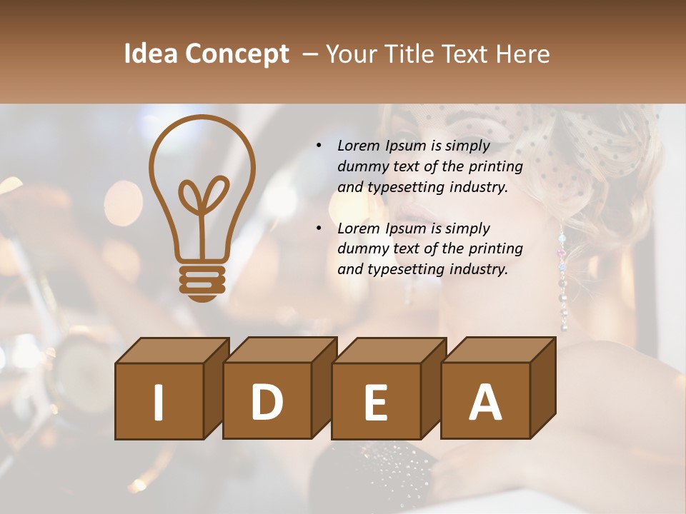 A Woman In A Black Dress Sitting In A Car PowerPoint Template