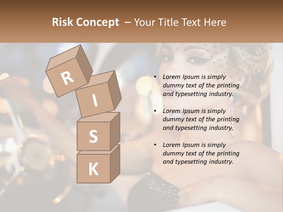 A Woman In A Black Dress Sitting In A Car PowerPoint Template