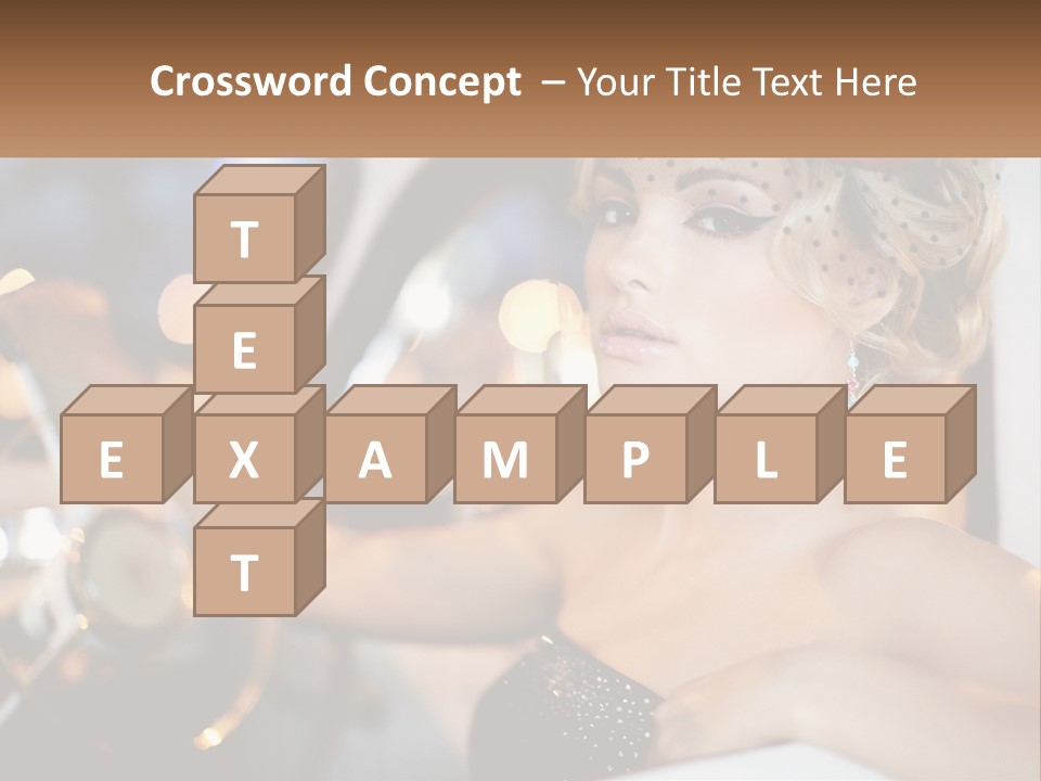 A Woman In A Black Dress Sitting In A Car PowerPoint Template