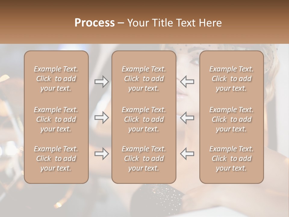 A Woman In A Black Dress Sitting In A Car PowerPoint Template