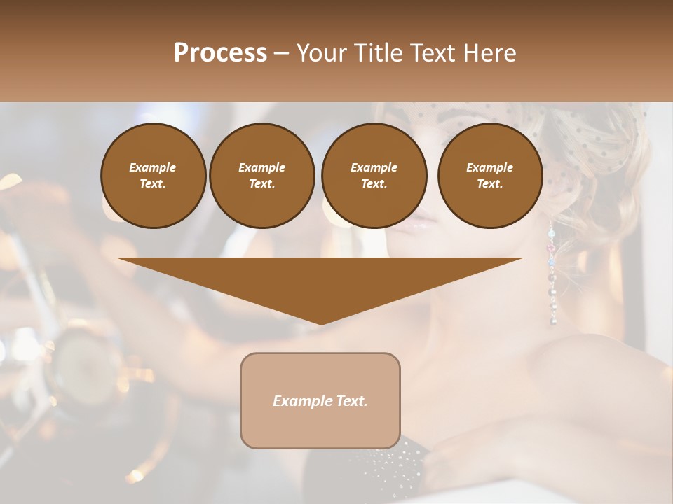 A Woman In A Black Dress Sitting In A Car PowerPoint Template