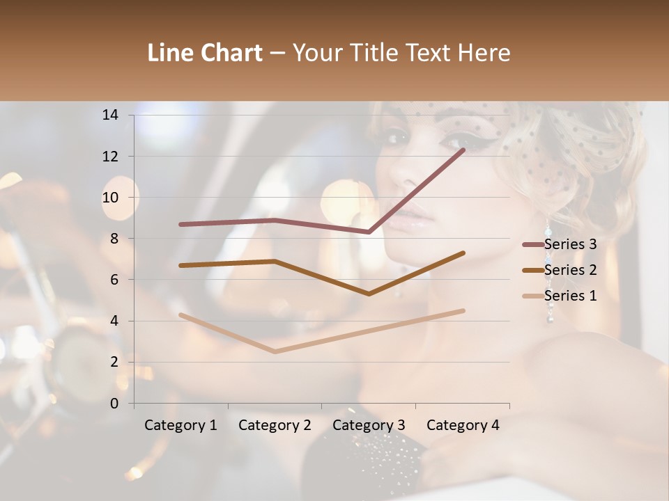 A Woman In A Black Dress Sitting In A Car PowerPoint Template