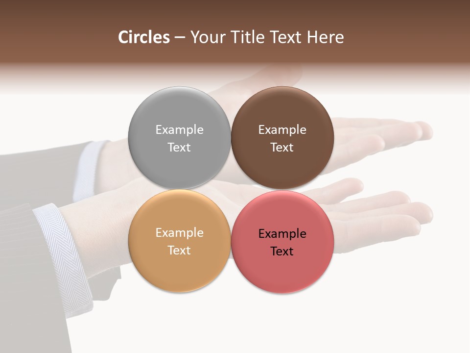 A Person In A Suit Holding Out Their Hands PowerPoint Template