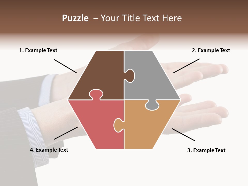 A Person In A Suit Holding Out Their Hands PowerPoint Template