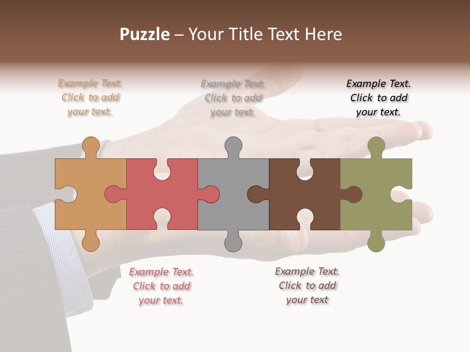 A Person In A Suit Holding Out Their Hands PowerPoint Template