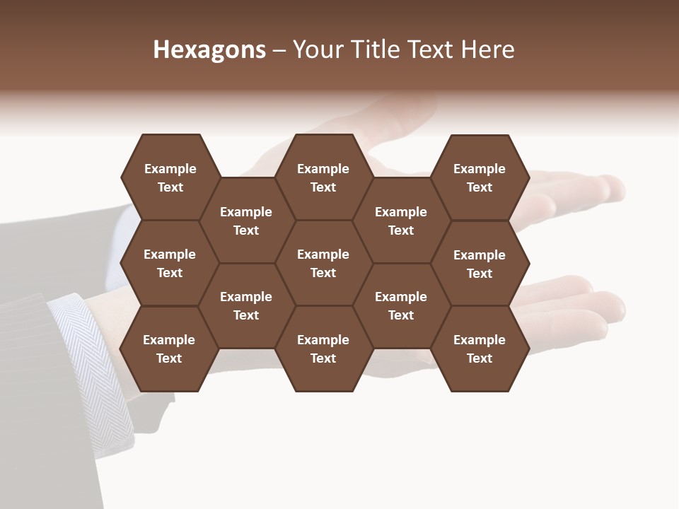 A Person In A Suit Holding Out Their Hands PowerPoint Template