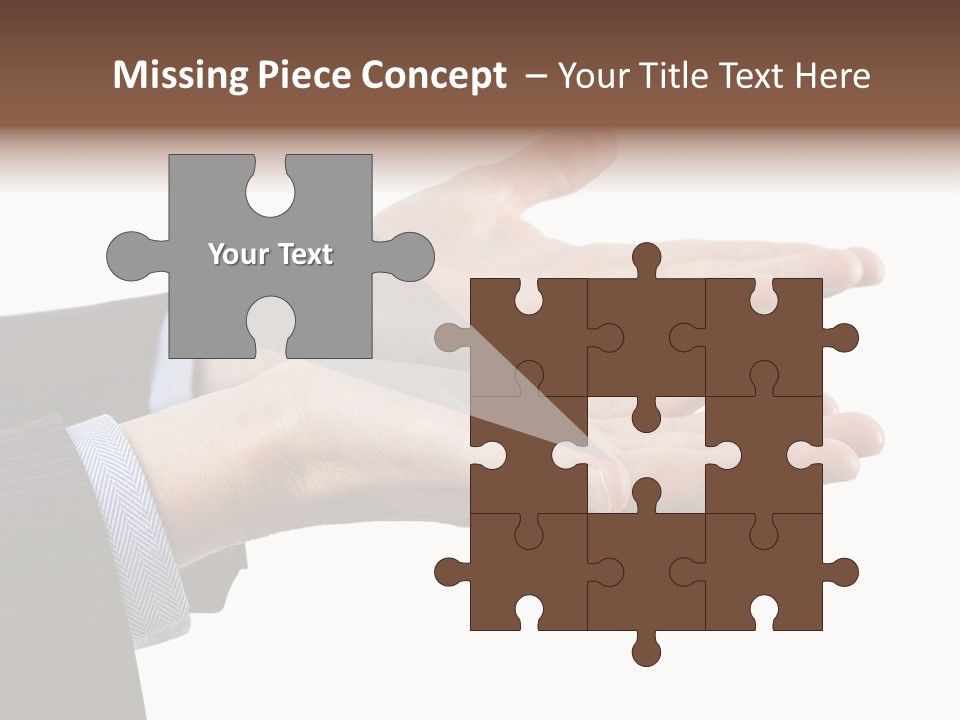 A Person In A Suit Holding Out Their Hands PowerPoint Template