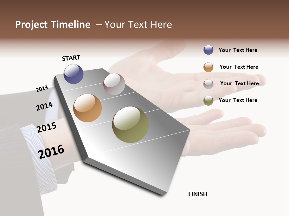 A Person In A Suit Holding Out Their Hands PowerPoint Template