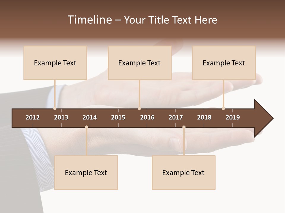 A Person In A Suit Holding Out Their Hands PowerPoint Template
