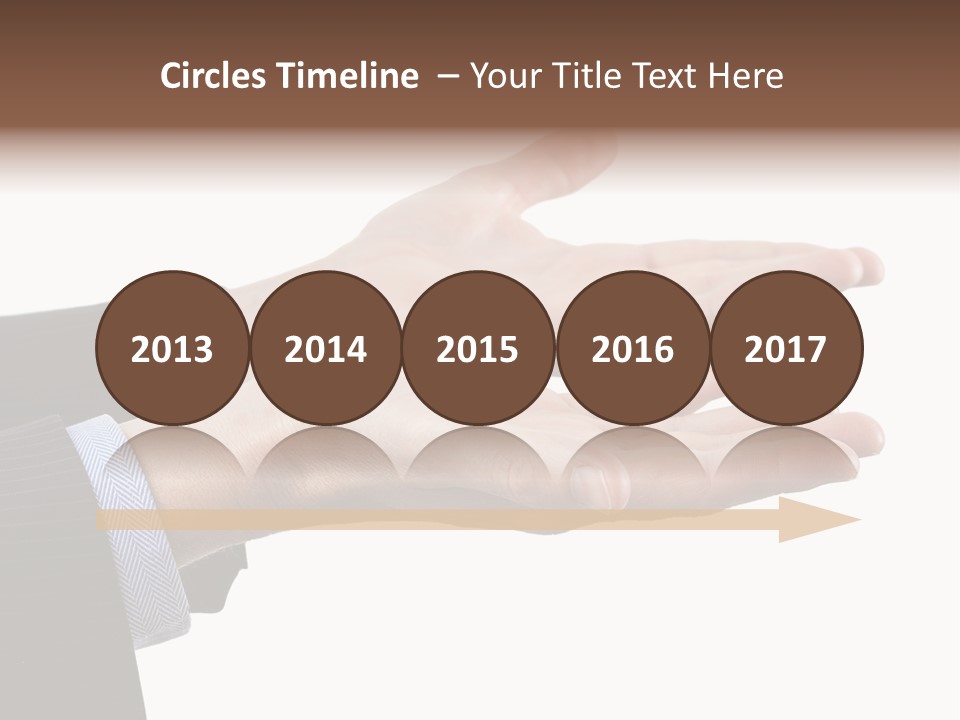 A Person In A Suit Holding Out Their Hands PowerPoint Template