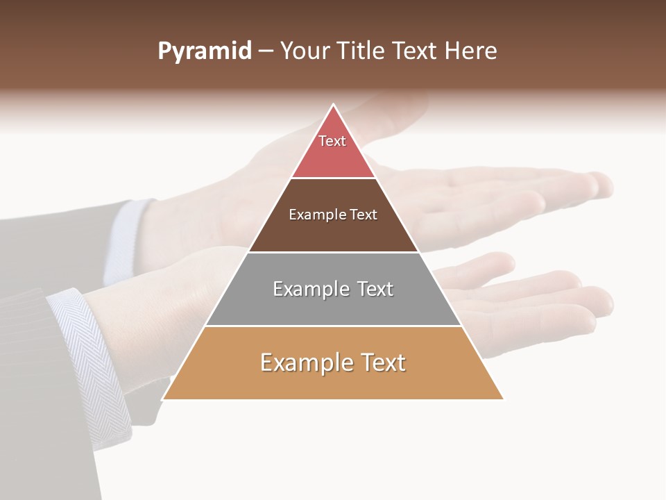 A Person In A Suit Holding Out Their Hands PowerPoint Template