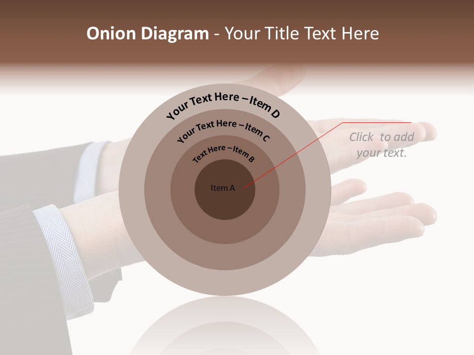 A Person In A Suit Holding Out Their Hands PowerPoint Template