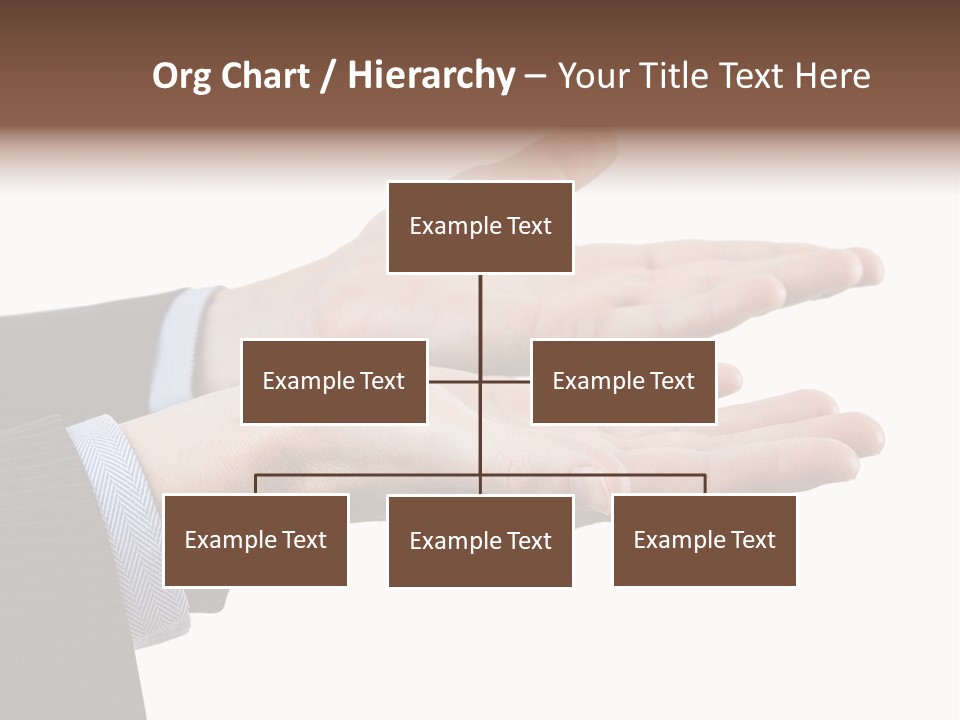 A Person In A Suit Holding Out Their Hands PowerPoint Template
