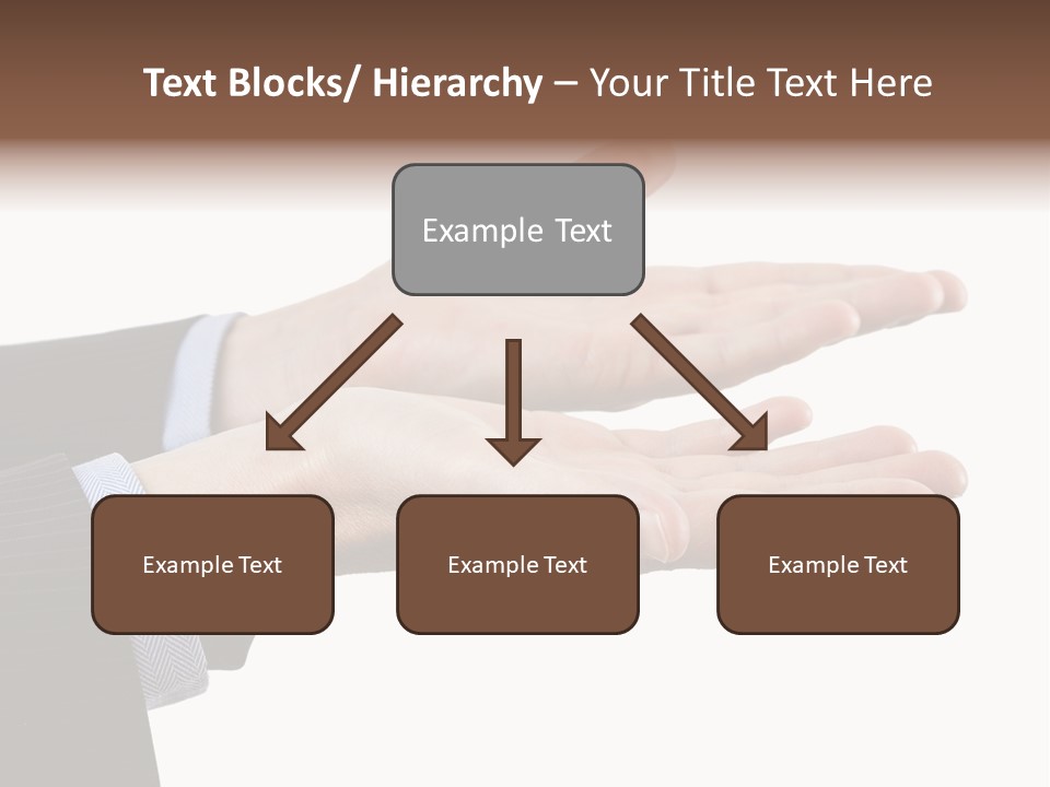 A Person In A Suit Holding Out Their Hands PowerPoint Template