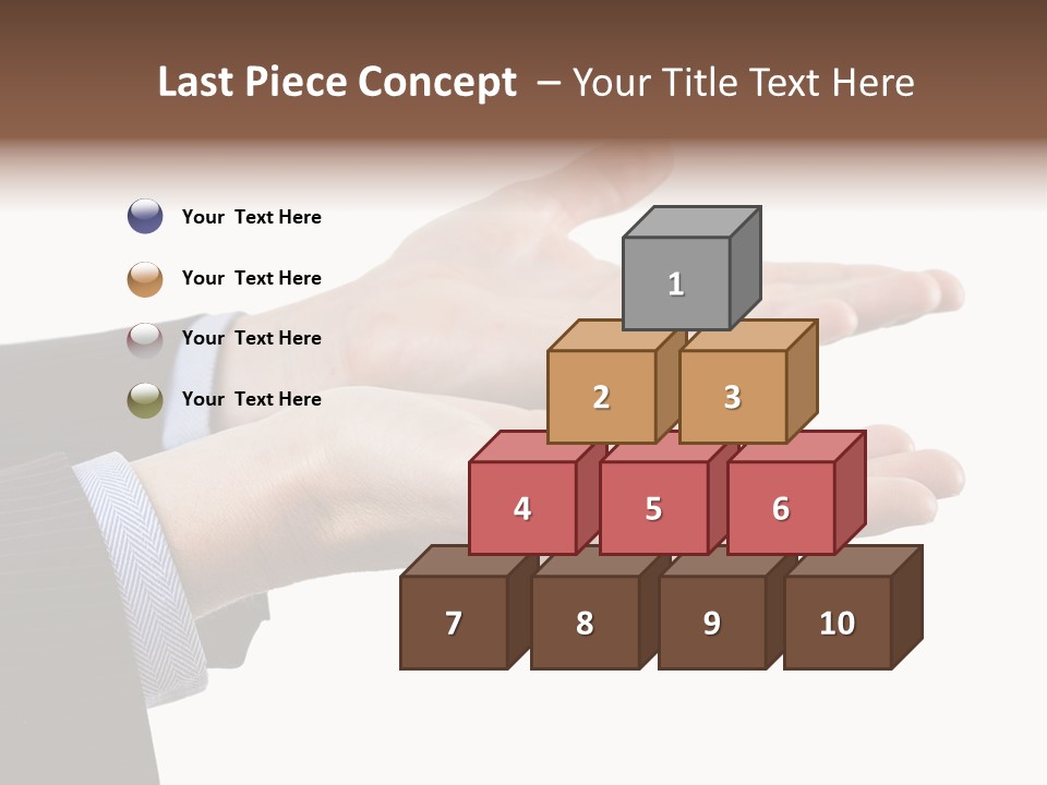 A Person In A Suit Holding Out Their Hands PowerPoint Template