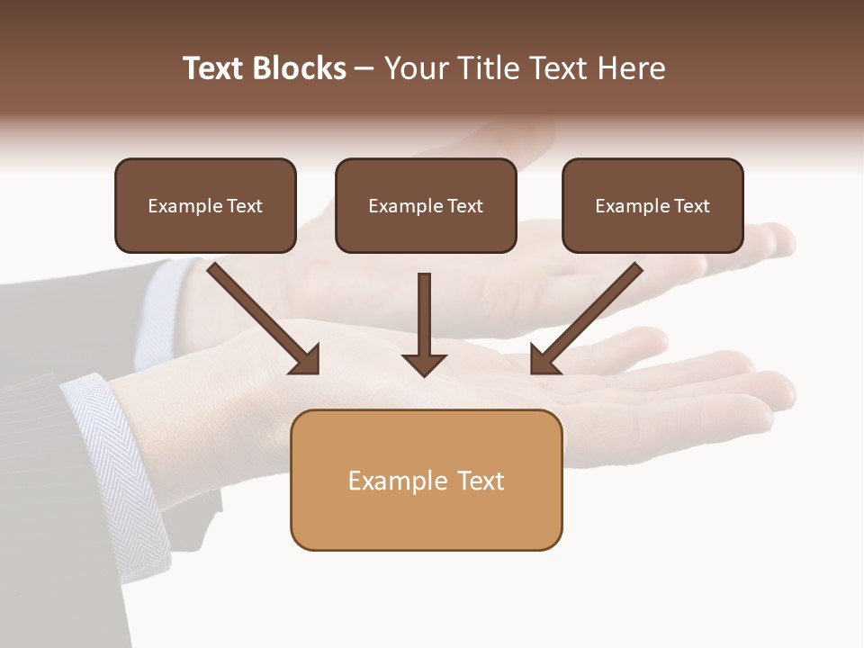A Person In A Suit Holding Out Their Hands PowerPoint Template