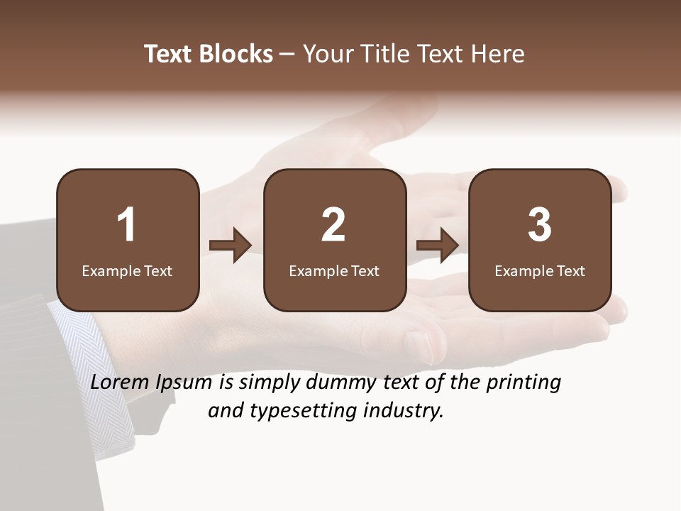 A Person In A Suit Holding Out Their Hands PowerPoint Template