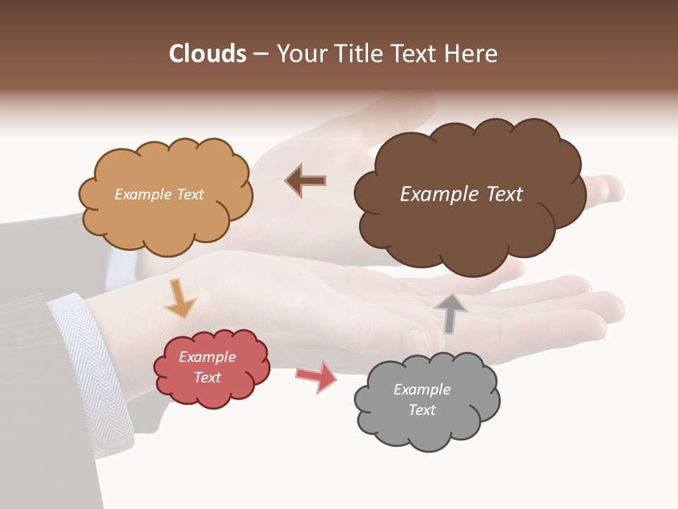 A Person In A Suit Holding Out Their Hands PowerPoint Template