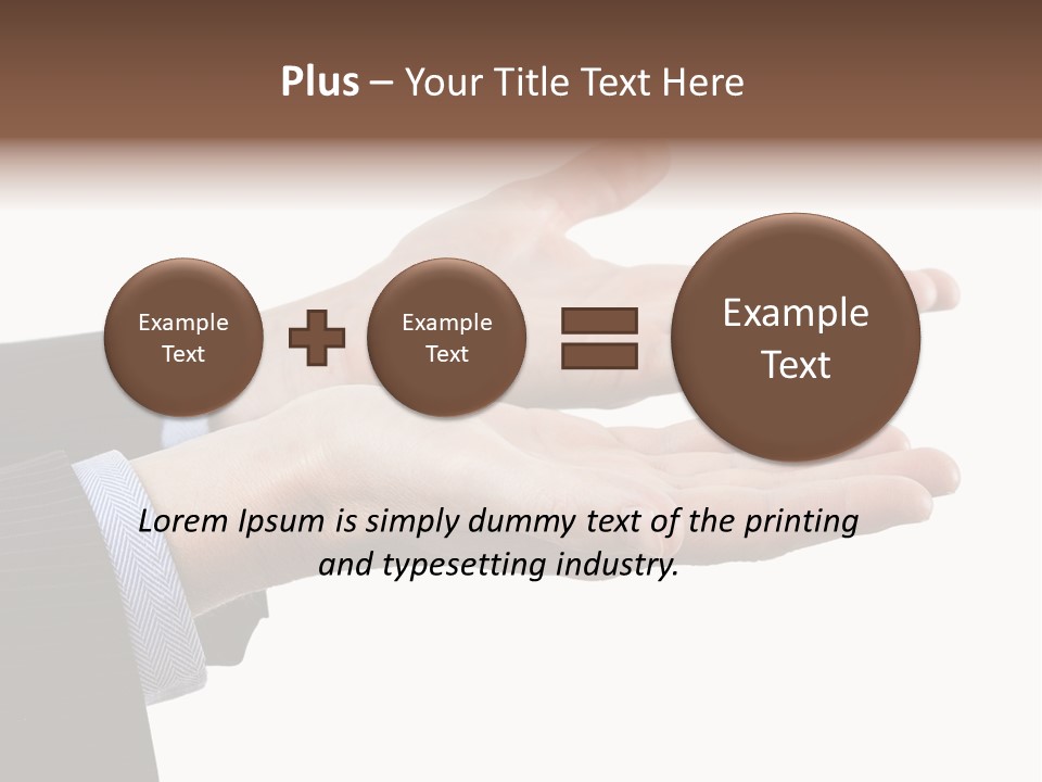 A Person In A Suit Holding Out Their Hands PowerPoint Template