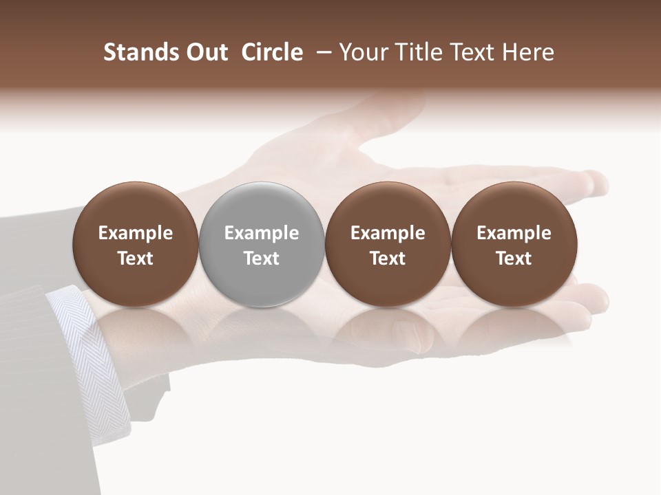 A Person In A Suit Holding Out Their Hands PowerPoint Template