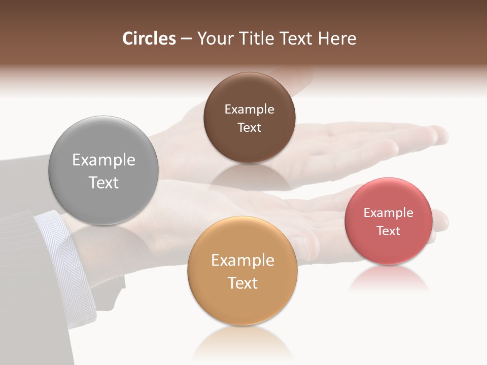 A Person In A Suit Holding Out Their Hands PowerPoint Template