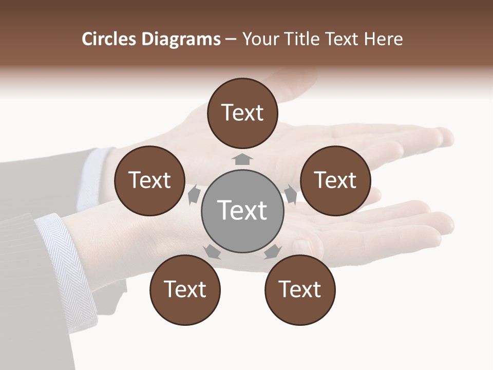 A Person In A Suit Holding Out Their Hands PowerPoint Template