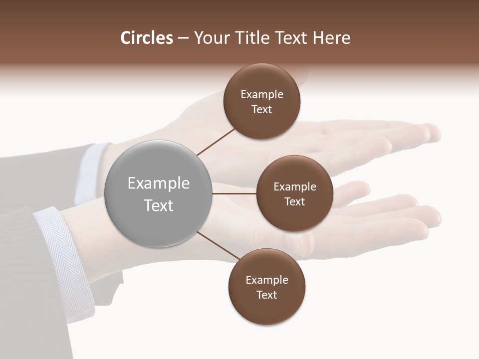 A Person In A Suit Holding Out Their Hands PowerPoint Template