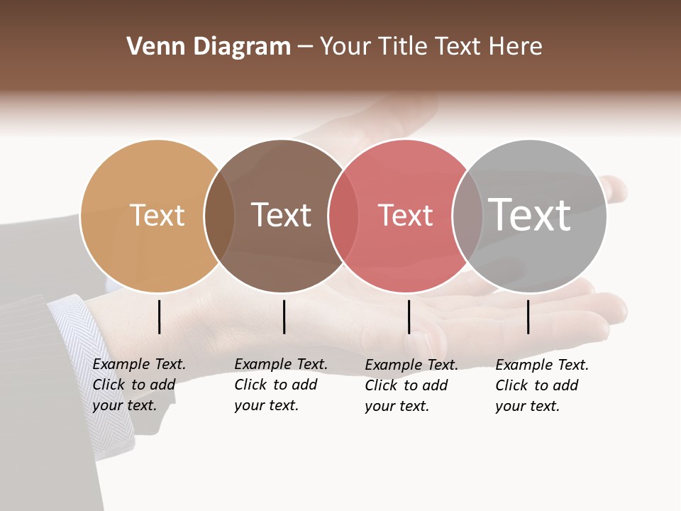 A Person In A Suit Holding Out Their Hands PowerPoint Template