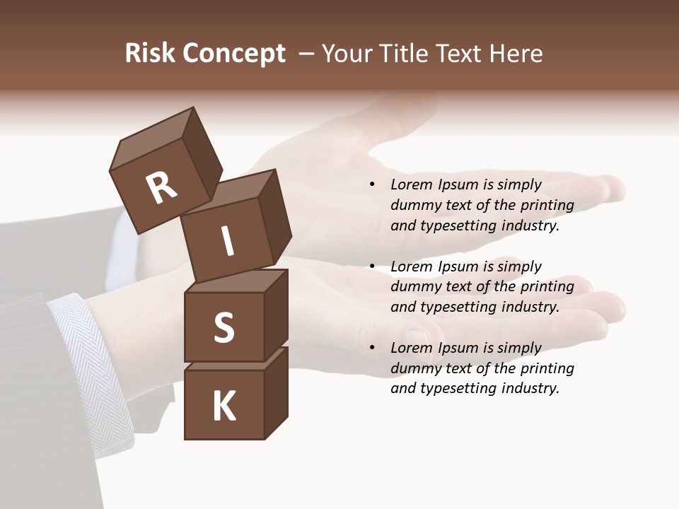 A Person In A Suit Holding Out Their Hands PowerPoint Template