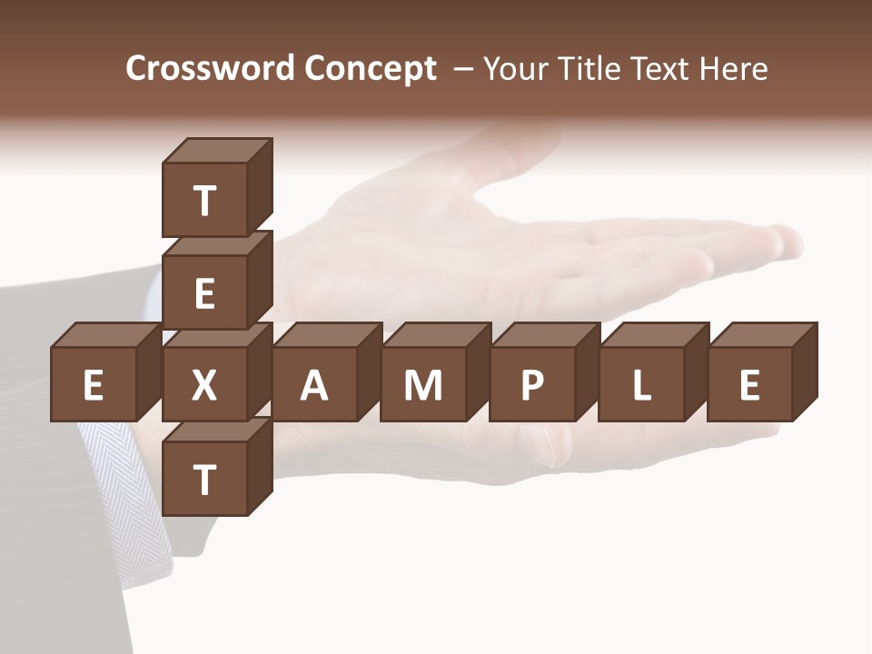 A Person In A Suit Holding Out Their Hands PowerPoint Template