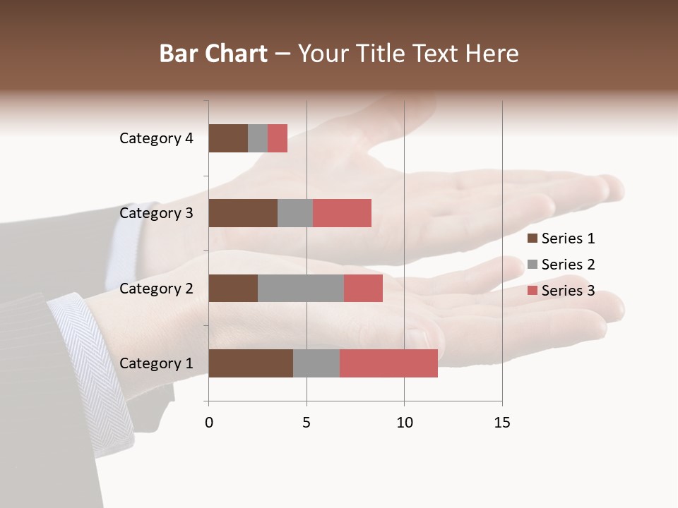 A Person In A Suit Holding Out Their Hands PowerPoint Template