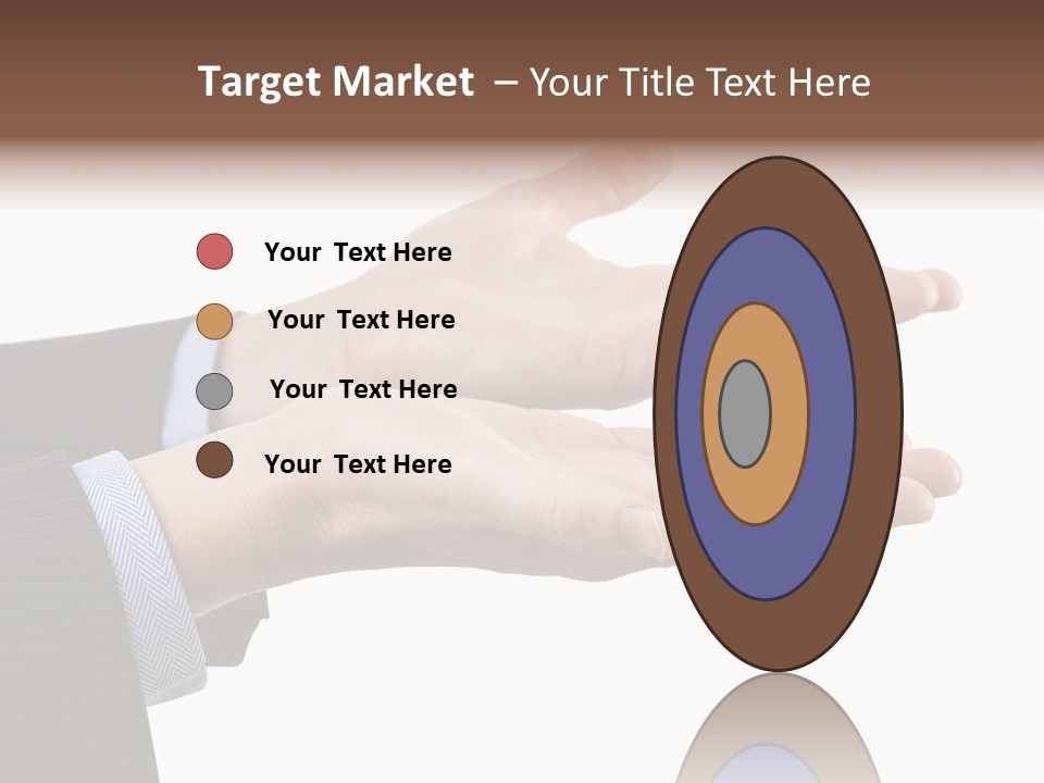 A Person In A Suit Holding Out Their Hands PowerPoint Template