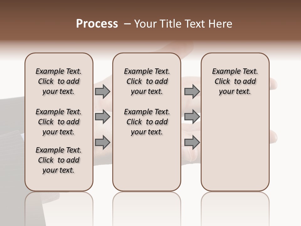 A Person In A Suit Holding Out Their Hands PowerPoint Template