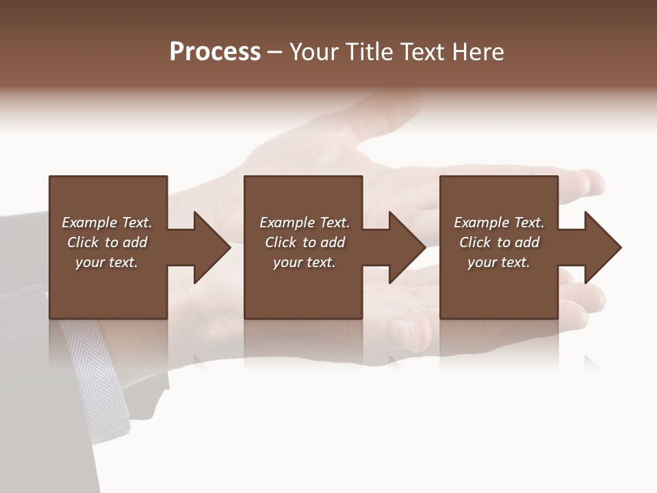 A Person In A Suit Holding Out Their Hands PowerPoint Template