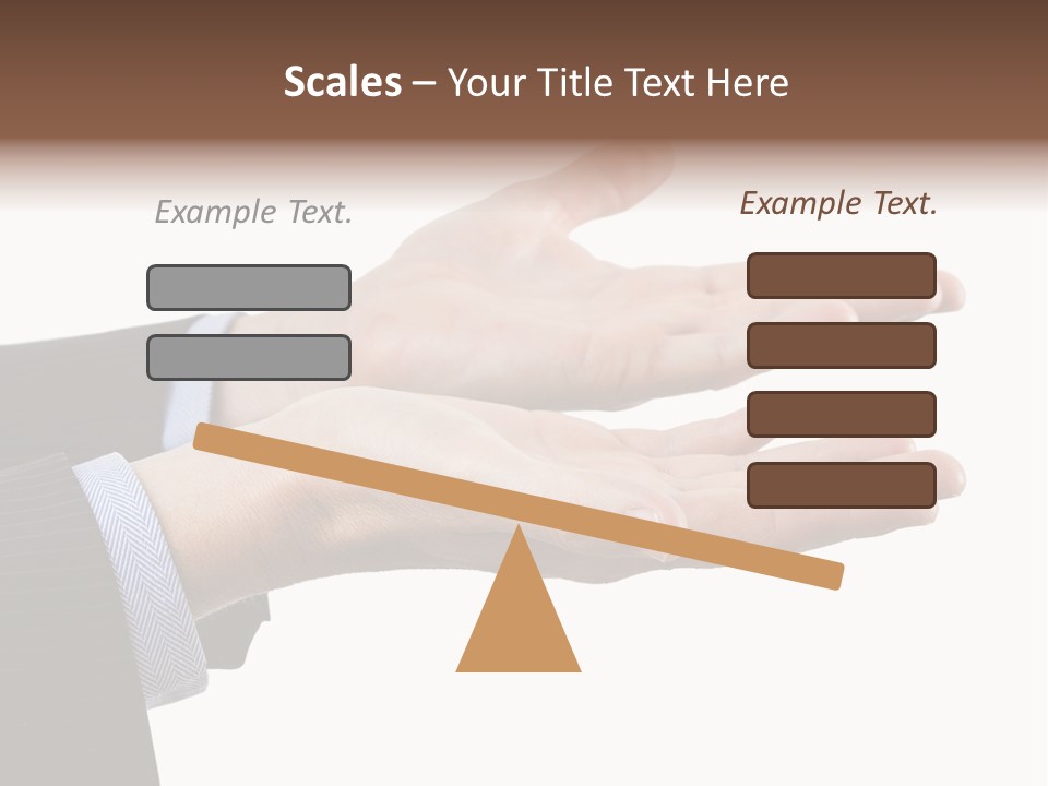 A Person In A Suit Holding Out Their Hands PowerPoint Template